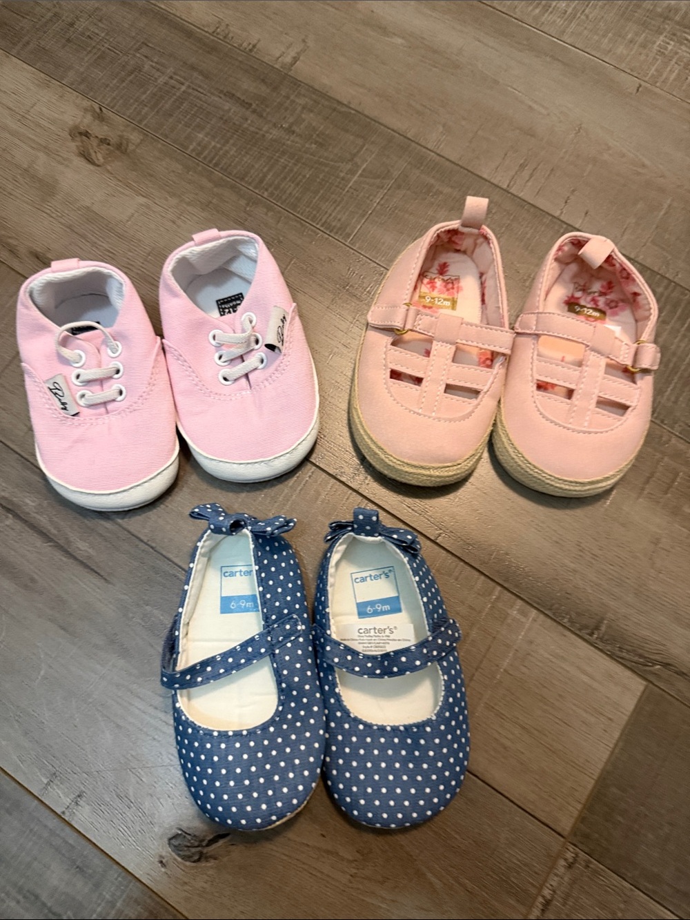 Carter's Blue Polka Dot Mary Jane Baby Shoes